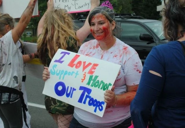 Zombie Westboro protest