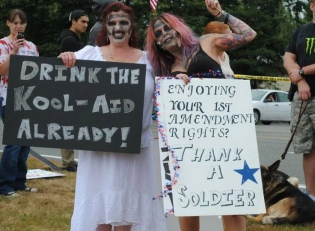Zombie Westboro protest