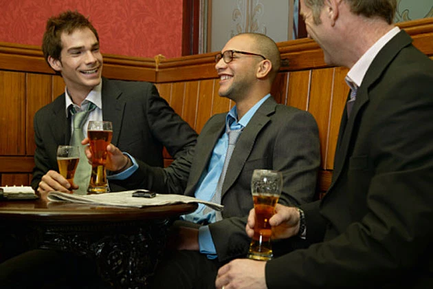 Businessmen drinking