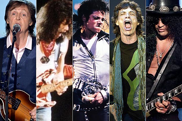 Paul McCartney Eddie Van Halen Michael Jackson Mick Jagger Slash