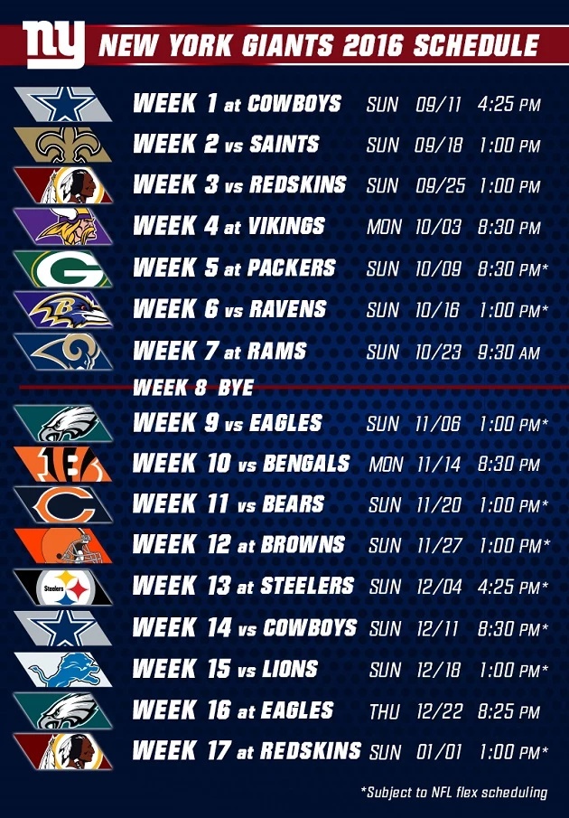 NFL Releases Regular Season Schedules
