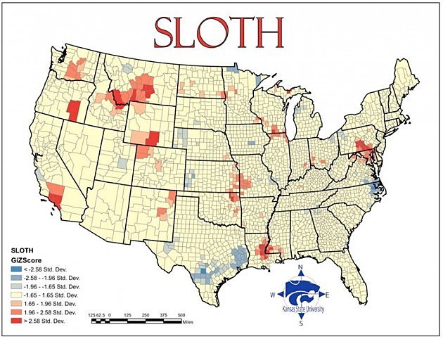 map of sloth