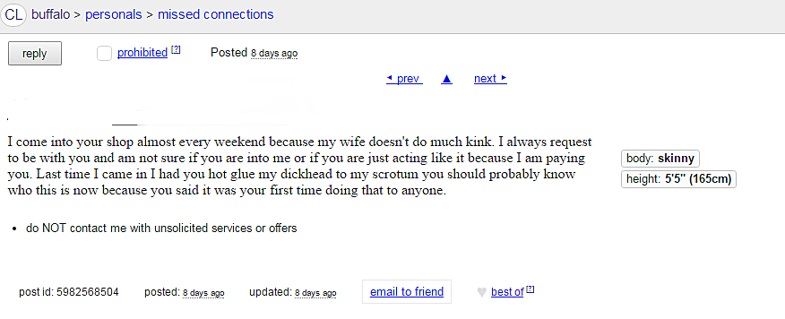 The Crap You Find On Buffalo Craigslist…The Strangest ...