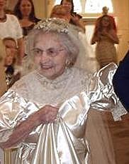 wedding dress old lady