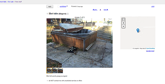 Free Hot Tub in Rupert Will Haunt Your Dreams (or Nightmares)