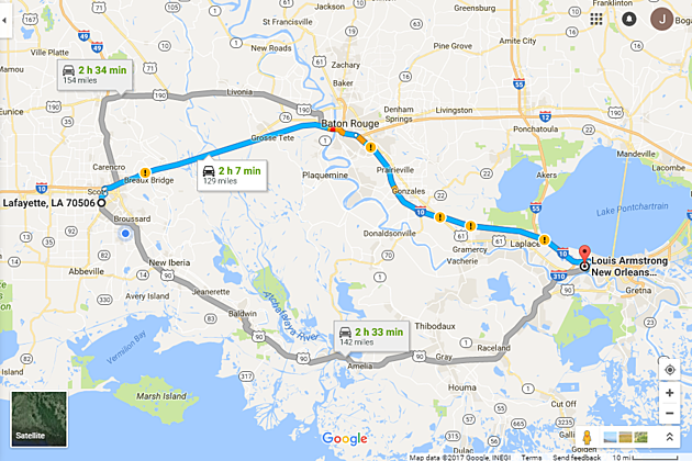 Should I Take Highway 90 Or I-10 To New Orleans?