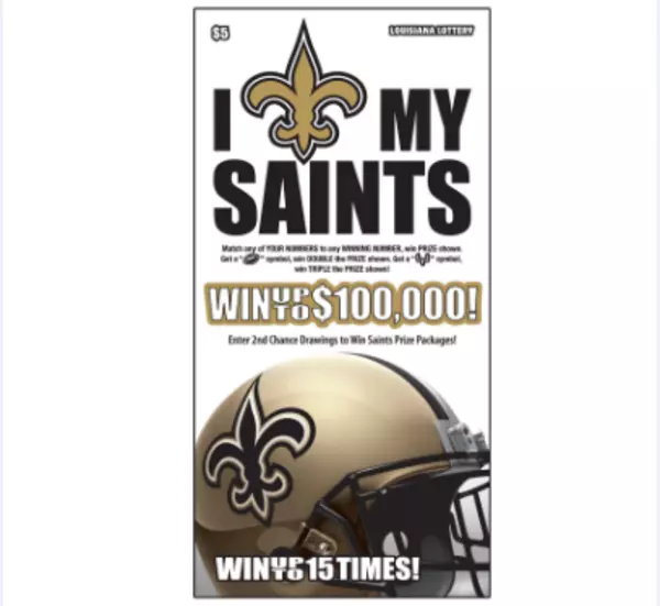 Louisiana Lottery Launches “I Love My Saints” Scratch Offs