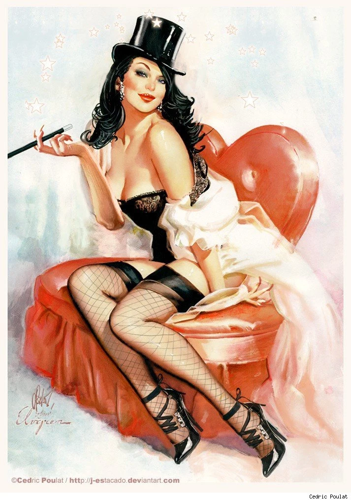 Pinup Illustrations Show Scantily Clad Ladies Armed to the 