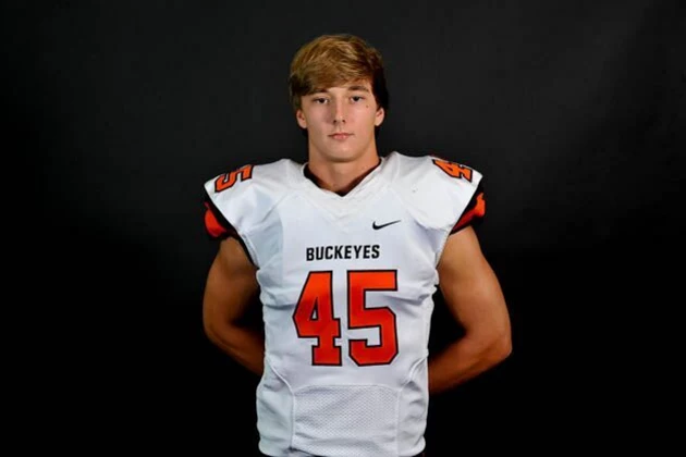 Gilmer linebacker Jeremy Kelly earned ETSN.fm + Dairy Queen Defensive Player of the Week with three takeaways in a 51-35 win Friday against Pittsburg. (Rob Graham, ETSN.fm)