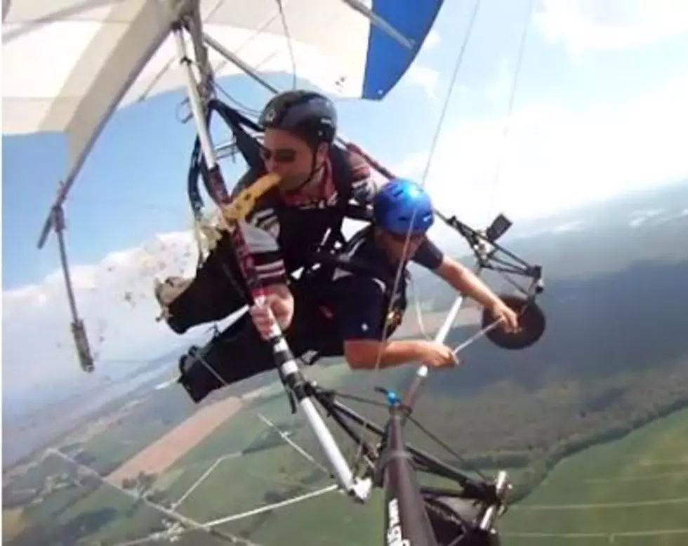 Look Out Below! Hang Glider Loses Lunch At 2,000 Feet [VIDEO]