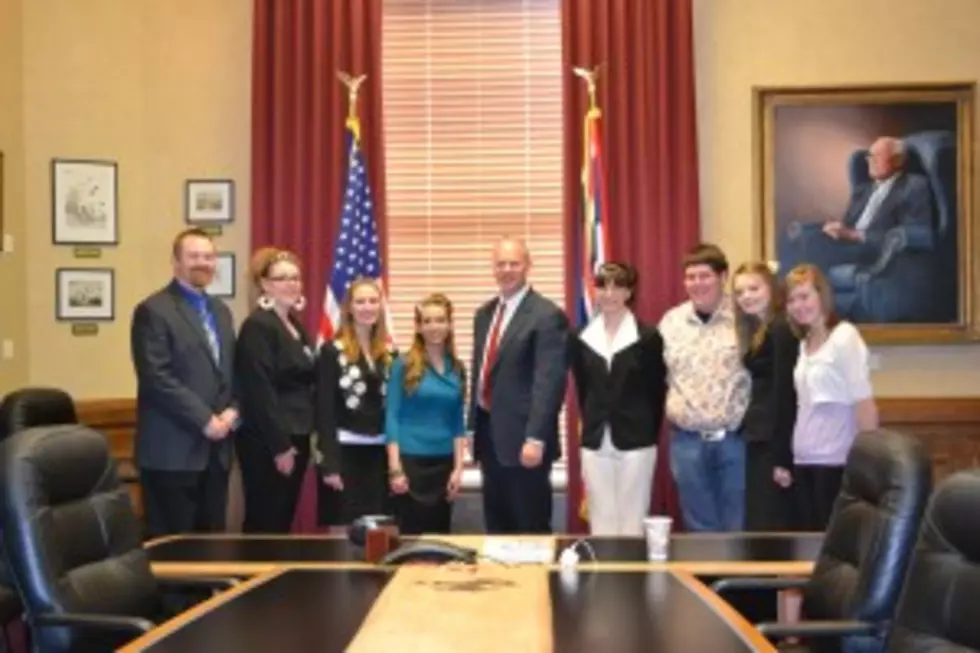 East High Frontier FFA Ag Issues Team Presents To Gov. Mead