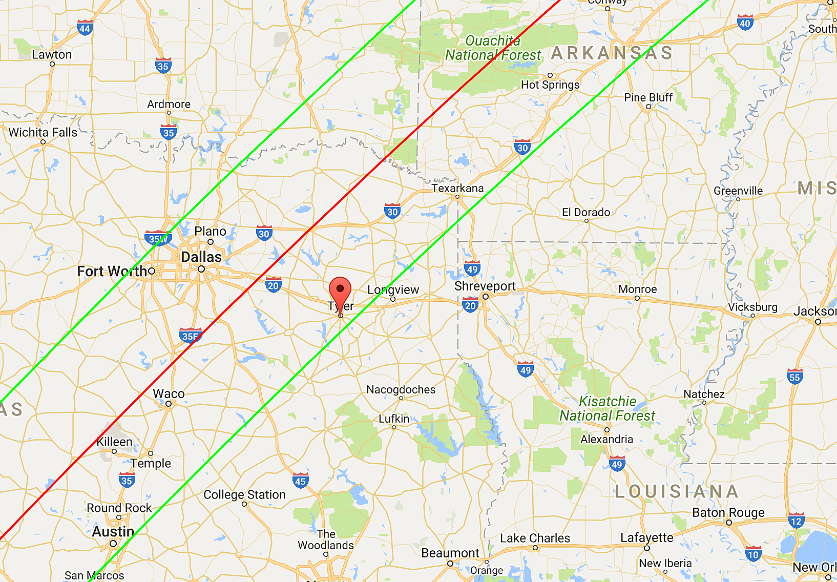 Total Solar Eclipse April 8 2024 Path Texas Map Kali Samara