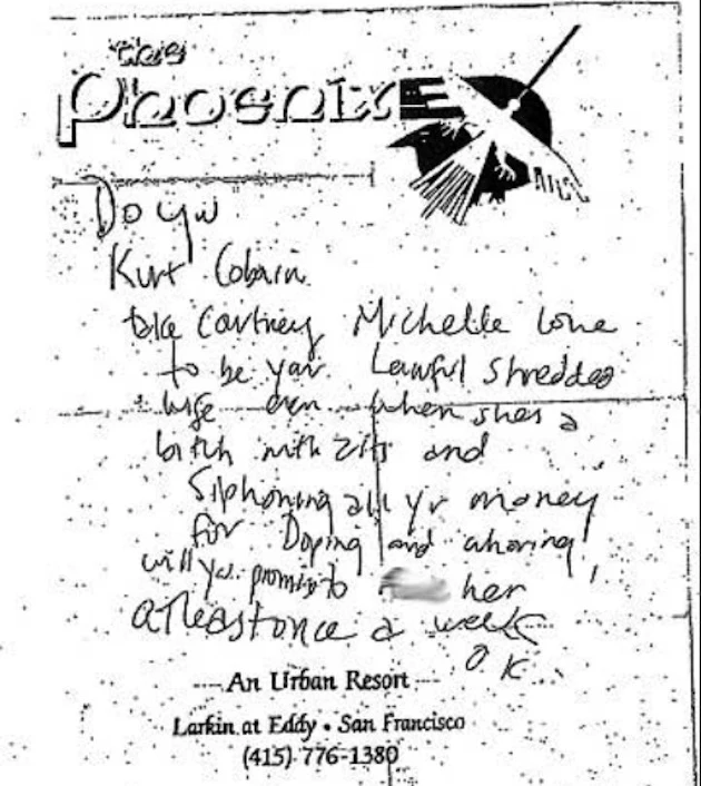 Kurt Cobain Letter