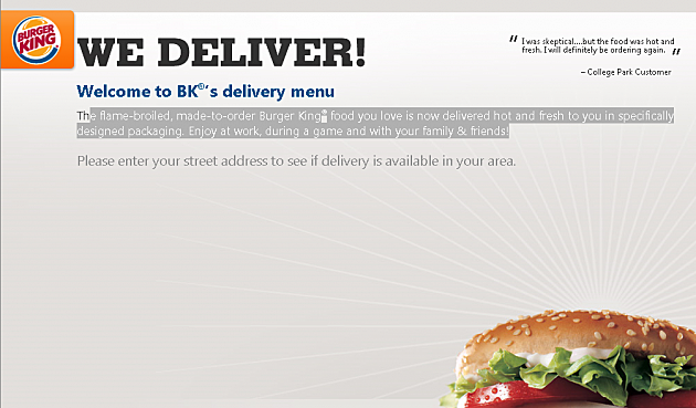 Burger King To Start Home Delivery