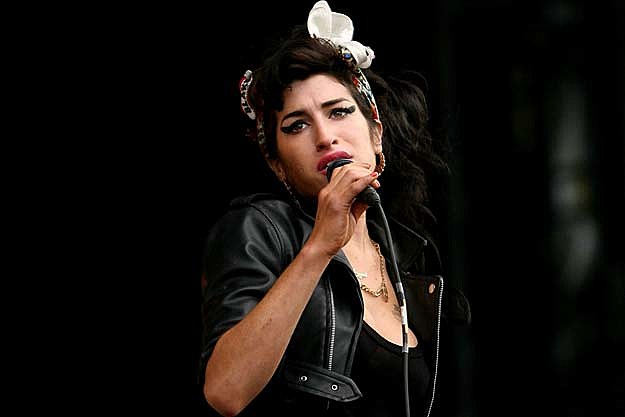 The white dress that singer Amy Winehouse wore on the European version of