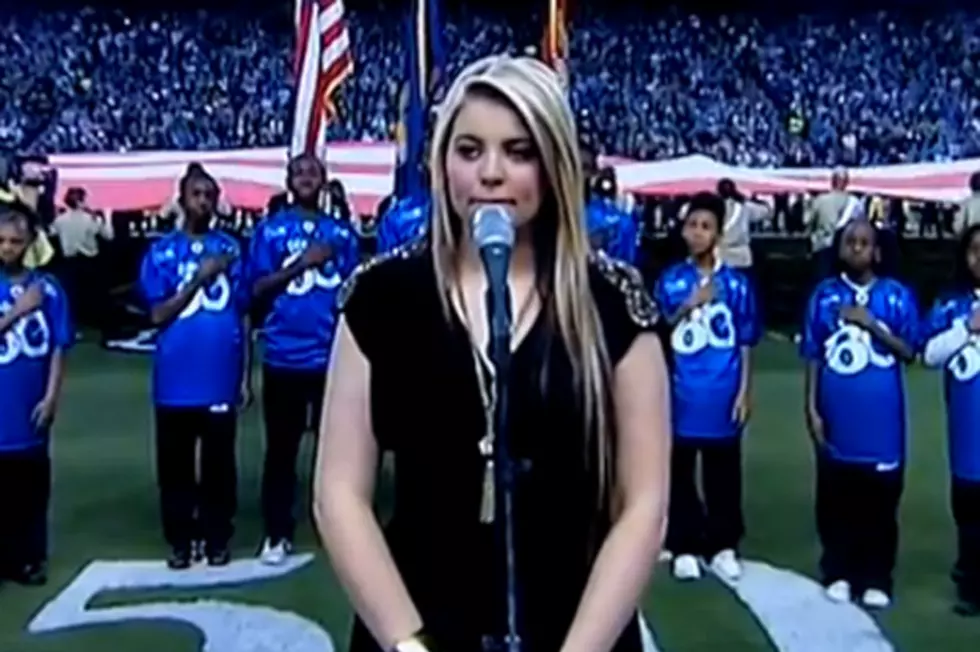 &#8216;Idol&#8217; Runner Up Lauren Alaina Flubs National Anthem (VIDEO)