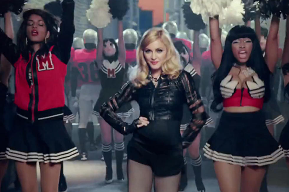 Madonna, Nicki Minaj + M.I.A. Rock Pom Poms in &#8216;Give Me All Your Luvin&quot; Video