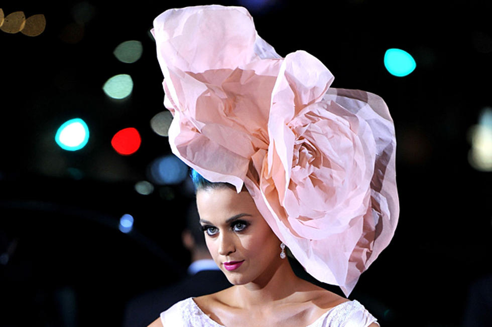 Katy Perry Flaunts Flowery Headwear at Musicares Gala