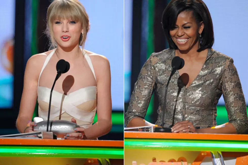 Michelle Obama Presents Big Help Award to Taylor Swift at Kids&#8217; Choice Awards