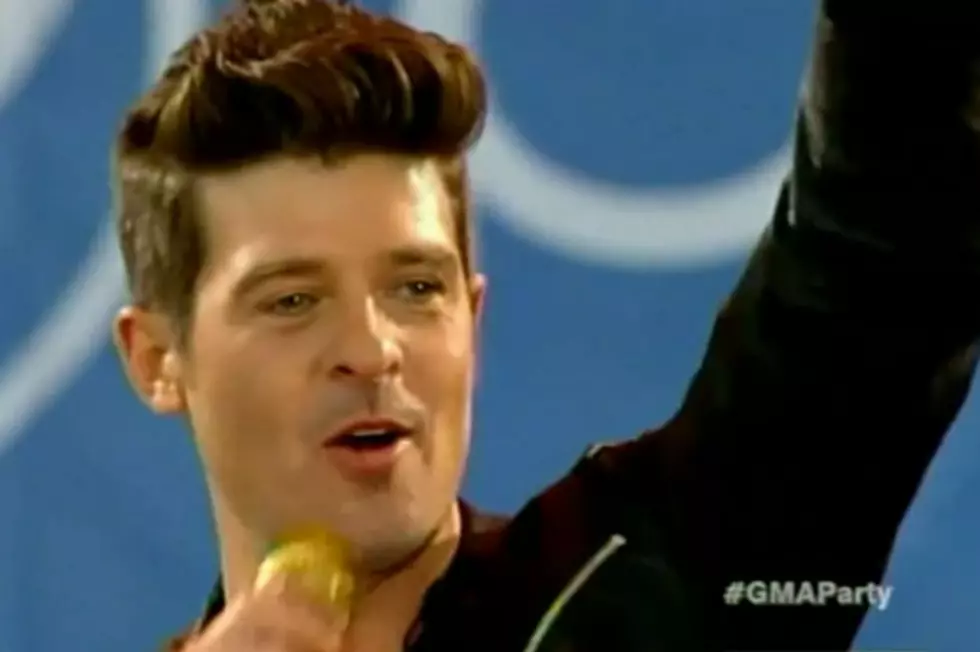 Robin Thicke Performs on &#8216;Good Morning America,&#8217; Talks &#8216;Duets&#8217;