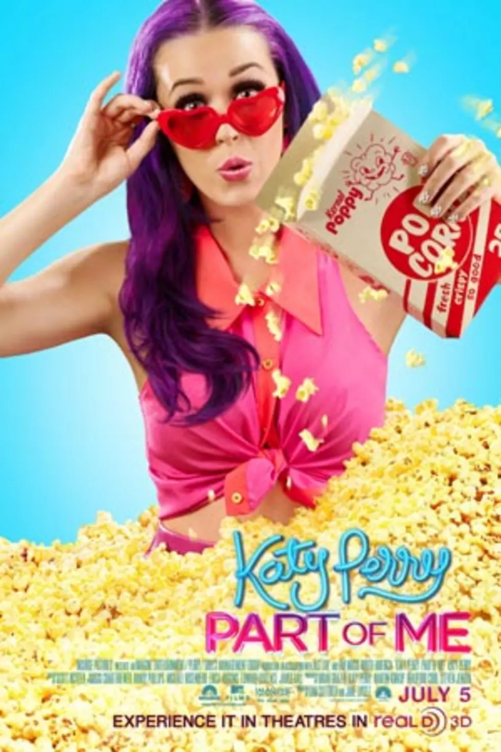 Katy Perry Plays With Popcorn on &#8216;Part of Me&#8217; Poster
