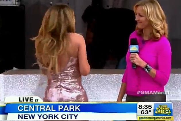 Mariah Carey Split Dress GMA