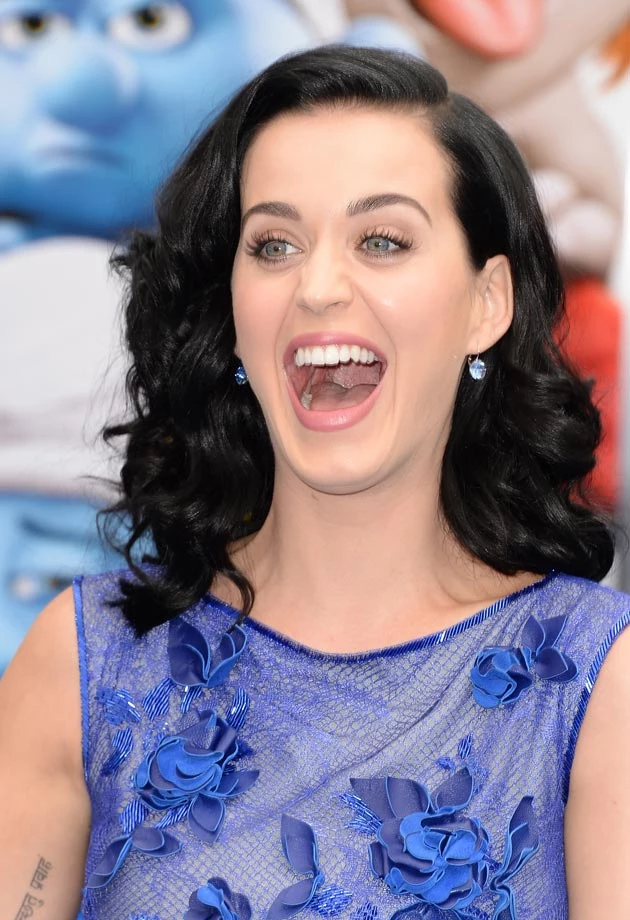 Katy Perry Tadashi Shoji Dress Smurfs 2 Premiere