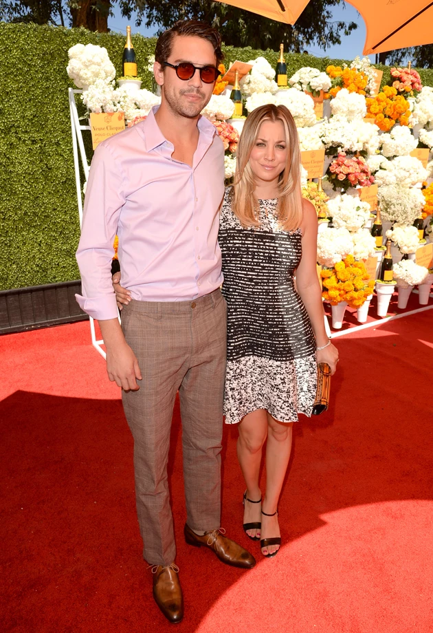 PACIFIC PALISADES, CA - OCTOBER 05: Actress Kaley Cuoco (R) and Ryan Sweeting attend The Fourth-Annual Veuve Clicquot Polo Classic, Los Angeles at Will Rogers State Historic Park on October 5, 2013 in Pacific Palisades, California. (Photo by Jason Merritt/Getty Images for Veuve Clicquot)