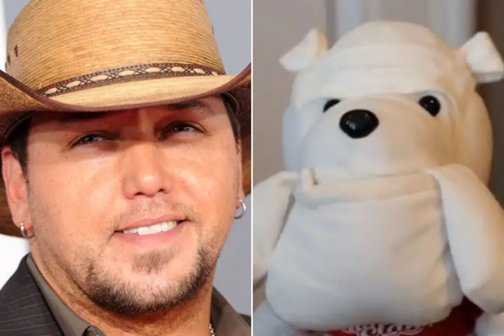 Stuffed Bulldog Reminds Fans to Vote Jason Aldean for ACM Entertainer of the Year