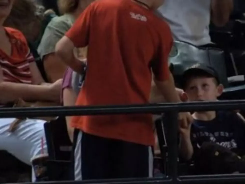 Classy Young Fan Gives Foul Ball Back to Crying Little Kid Who Dropped It [VIDEO]