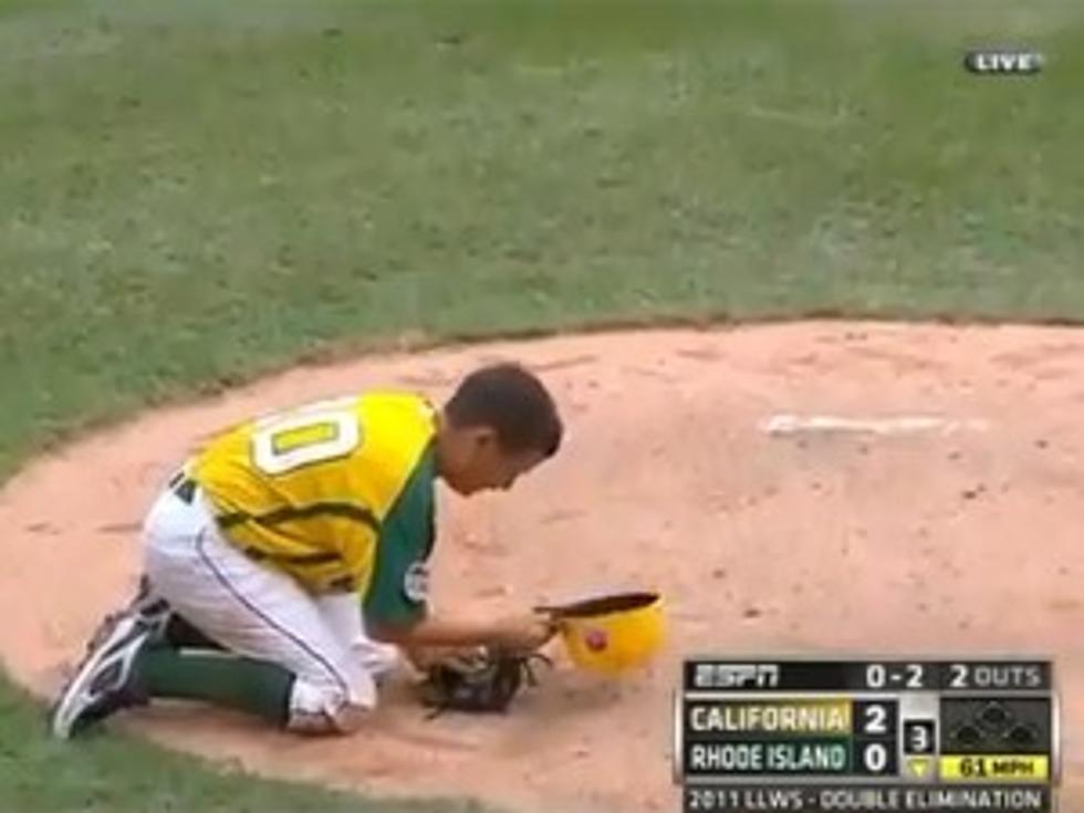 Little League Pitcher Saved by His Cap [VIDEO]