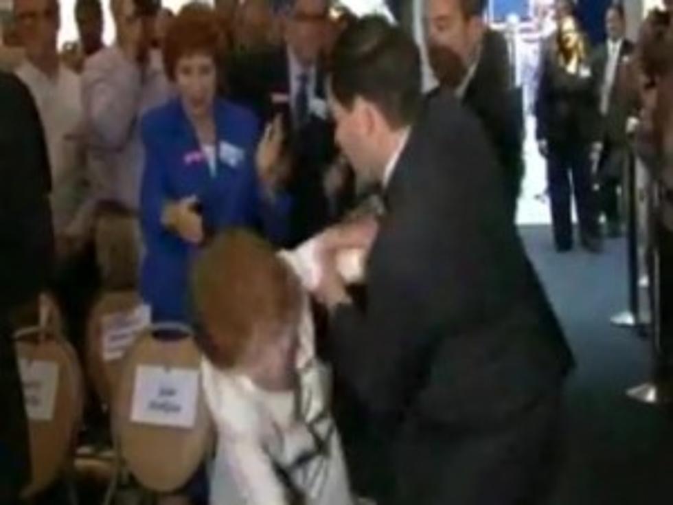 Nancy Reagan Falls at Event, But Is Caught by Senator Marco Rubio [VIDEO]