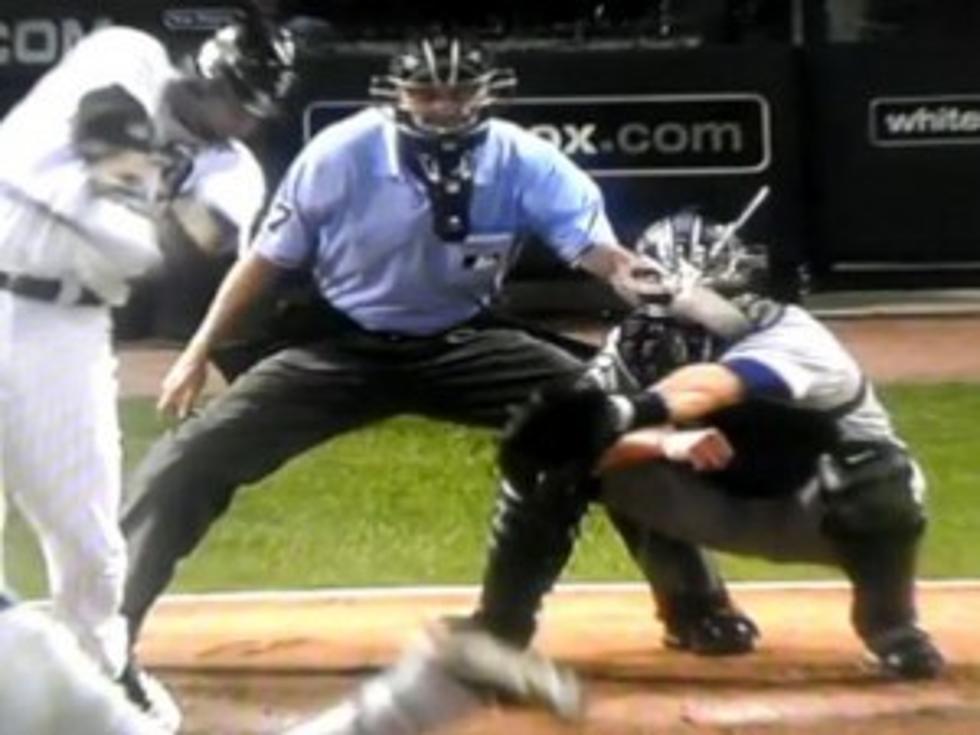 Foul Ball Ignites Sparks on Face Mask of Detroit Catcher Alex Avila [VIDEO]