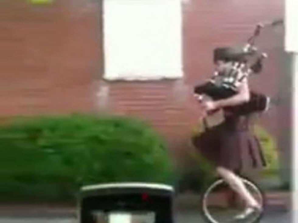 Man Rides Unicycle While Playing &#8216;Star Wars&#8217; Theme on Bagpipes [VIDEO]