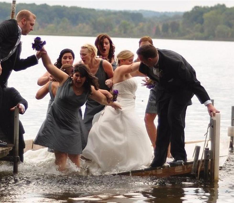 Bridal Party Falls Into Lake In Worst (Best?) Wedding Photo Ever