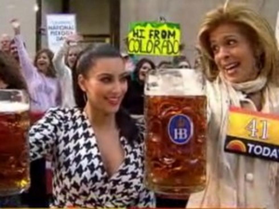 Kim Kardashian Competes in a Beer Stein-Holding Contest on &#8216;Today&#8217; [VIDEO]