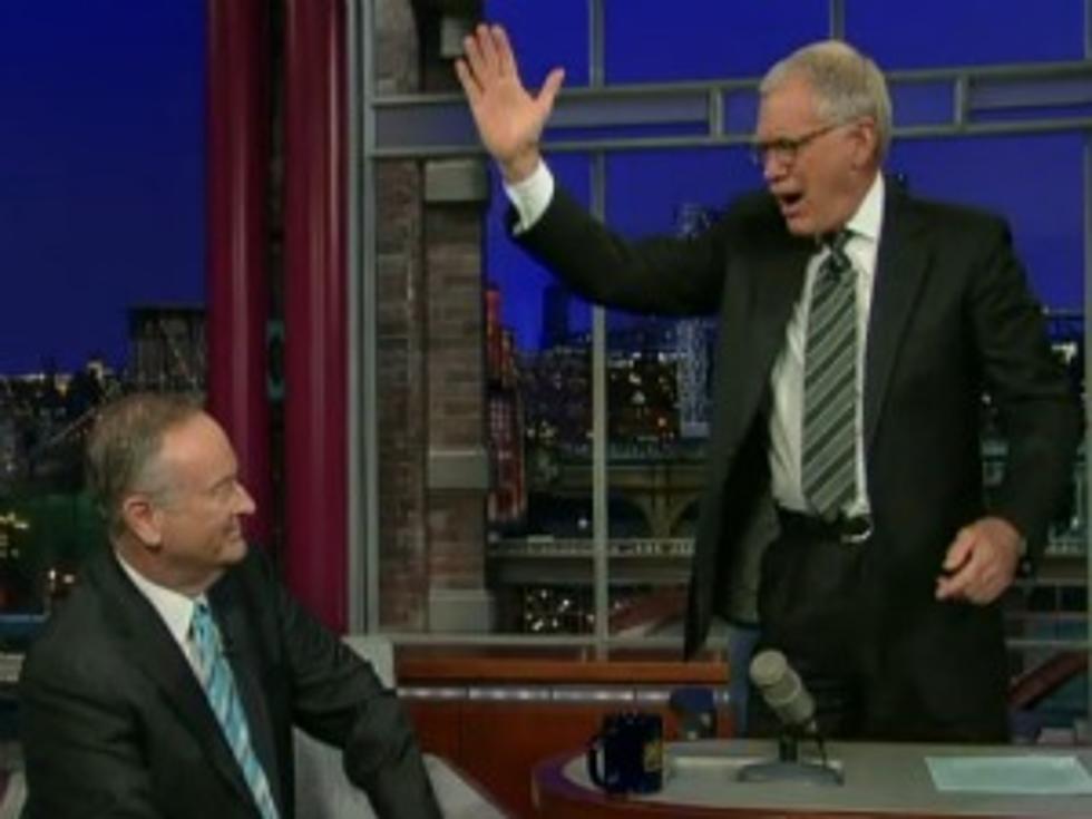 Bill O&#8217;Reilly Leaves Letterman Hanging on a High Five [VIDEO]