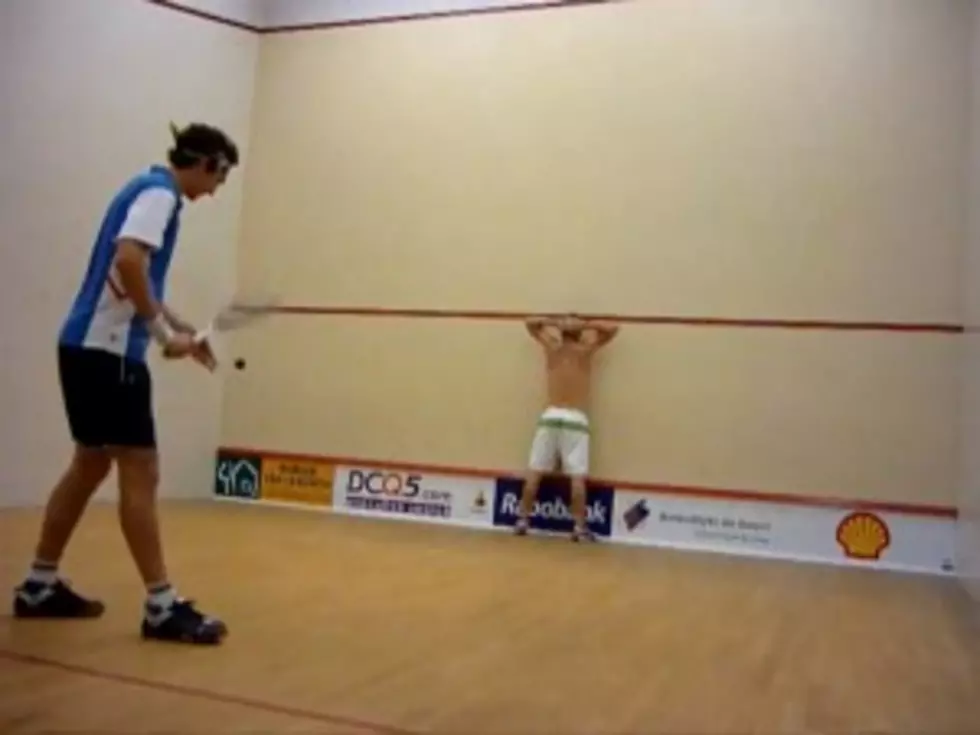 Record-Breaking Squash Player Thwacks Brother with 175 MPH Ball [VIDEO]