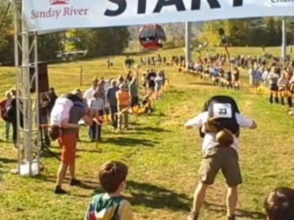 Maine Couple Sweeps Second North American Wife Carrying Championship [VIDEO]