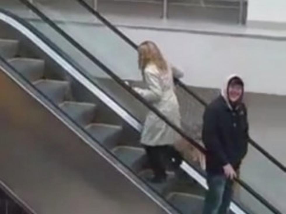 Uh-oh! Woman Goes the Wrong Way On Escalator [VIDEO]
