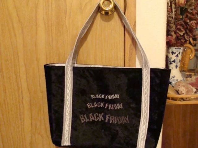 Black, Friday, Christmas, holiday, shopping, black, tote, bag