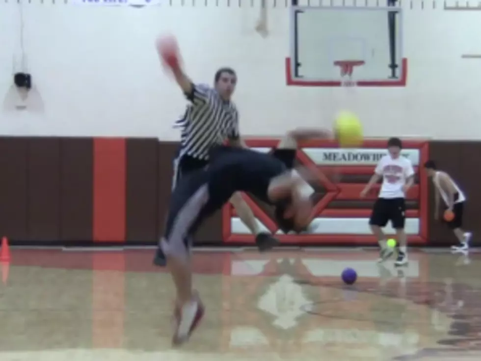 Dodgeball Ninja Performs Incredible Backflip Over Incoming Ball [VIDEO]