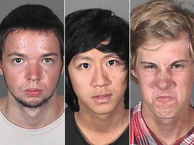 Nicholas Fiumetto, Andy Huynh, and Nicholas Kalscheuer beer theieves mugshots