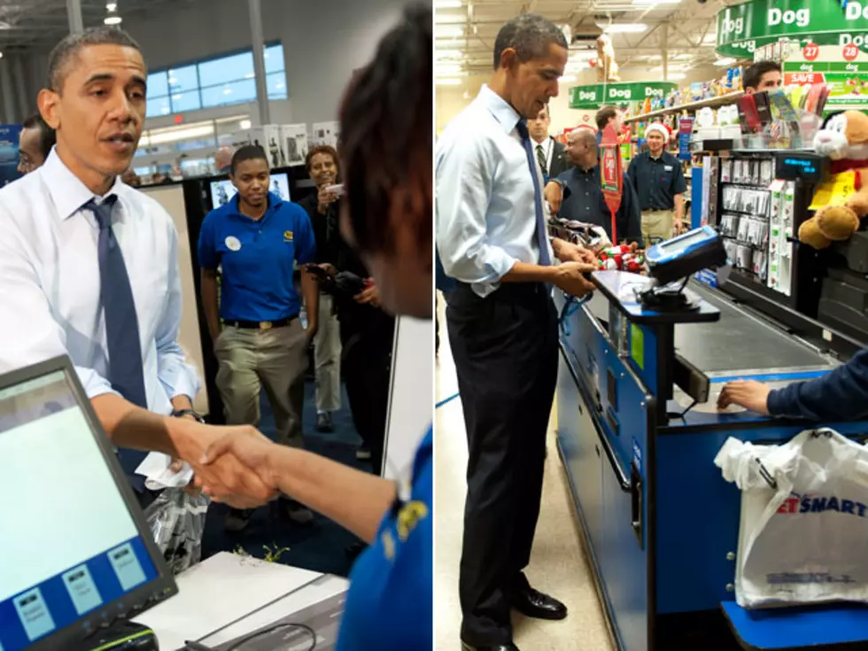 What Did President Barack Obama Buy on His Holiday Shopping Trip? [PHOTOS]