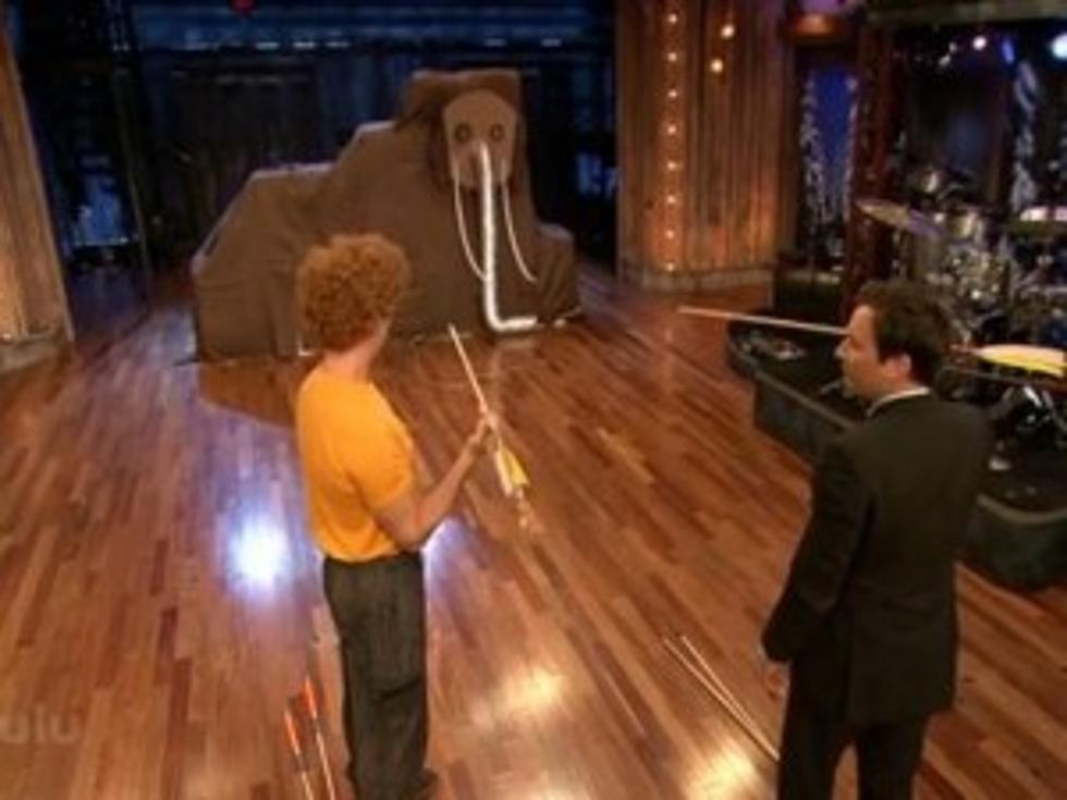 Sweet! Jon Heder as &#8216;Napoleon Dynamite&#8217; Teaches Jimmy Fallon How to Kill a Woolly Mammoth [VIDEO]