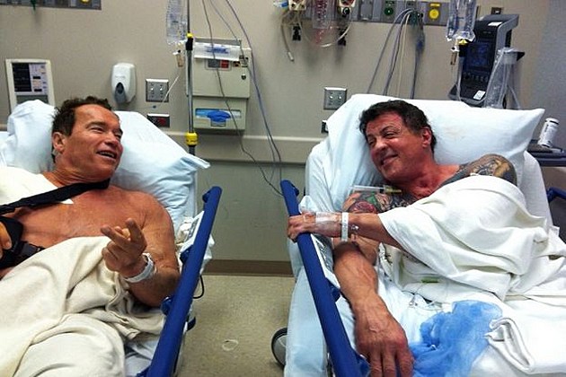 Arnold-Schwarzenegger-Stallone-hospital.