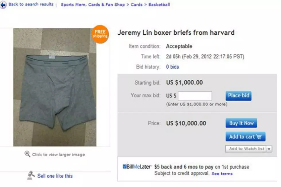 Got $1,000? You Could Buy Jeremy Lin&#8217;s Boxer Briefs