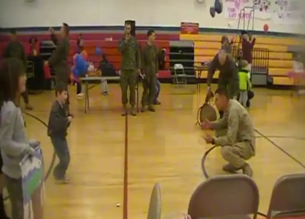 Six-Year-Old With Cerebral Palsy Surprises Homecoming Marine Dad by Walking
