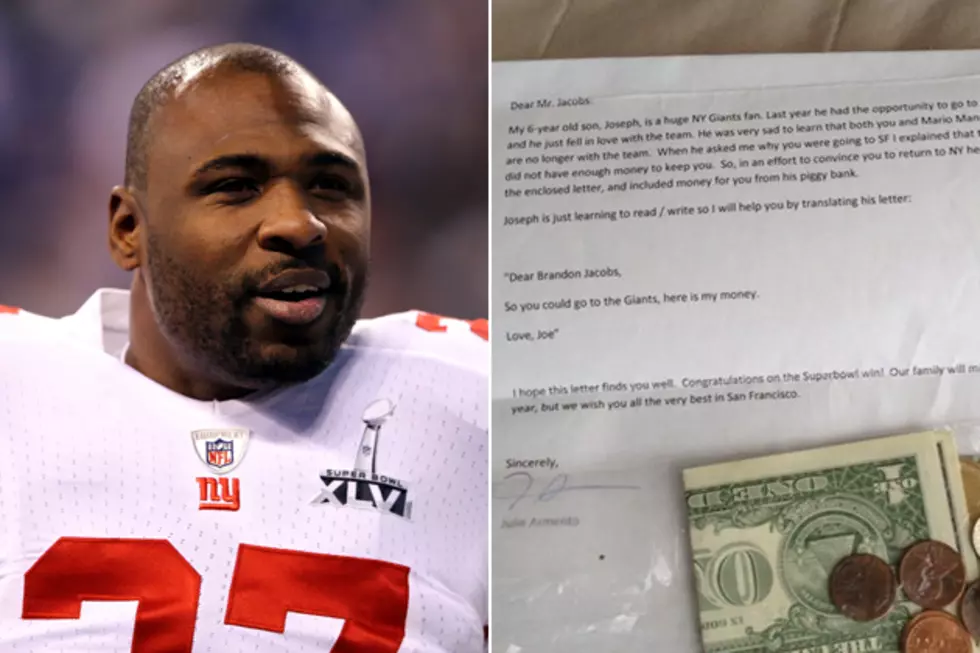 6-Year-Old Giants Fan Mails in Piggy Bank Money to Help Out Brandon Jacobs