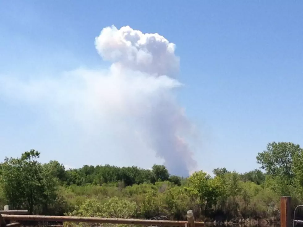 Hewlett Fire Burning West of Fort Collins in Poudre Canyon